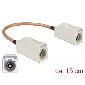   Delock Antenna kábel FAKRA B-hüvely > FAKRA B-hüvely RG-316 15 cm (DL-89674)