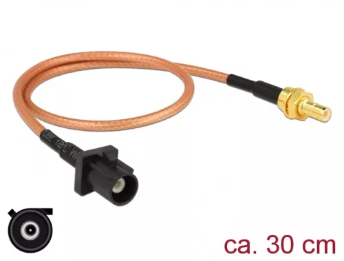 Delock Antennakábel, FAKRA Z-dugó > SMB-dugó, RG-316 30 cm (DL-89676)