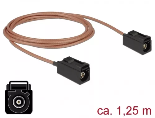 Delock Antenna kábel FAKRA A-hüvely > FAKRA A-hüvely RG-316 1,25 m (DL-89679)
