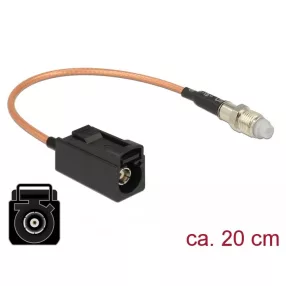   Delock Antenna kábel FAKRA A-hüvely > FME-hüvely RG-316 20 cm (DL-89680)