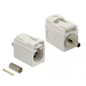   Delock FAKRA B 21 mm (rövid) anya a krimpeléshez (DL-89700)