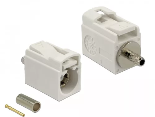 Delock FAKRA B 21 mm (rövid) anya a krimpeléshez (DL-89700)