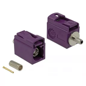   Delock FAKRA D 21 mm (rövid) anya a krimpeléshez (DL-89702)