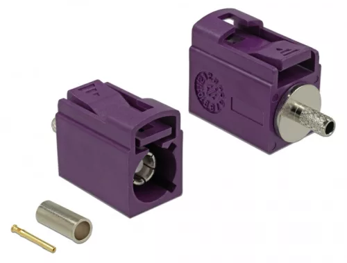 Delock FAKRA D 21 mm (rövid) anya a krimpeléshez (DL-89702)