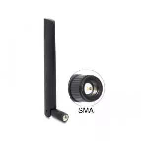  Delock NB-IoT 900 MHz antenna SMA-dugó 3 dBi mindenirányú, dönthető csatlakozással (fekete színű) (DL-89770)