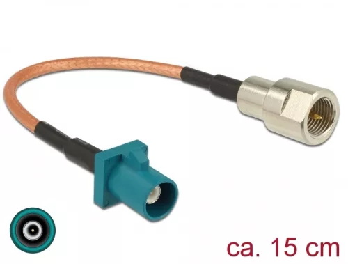 Delock Antennakábel, FAKRA Z-dugó > FME-dugó, RG-316 15 cm (DL-89834)