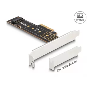   Delock PCI Express x4-kártya - 1 x belső NVMe M.2 Key M 110 mm - alacsony profilú formatényező (DL-89836)