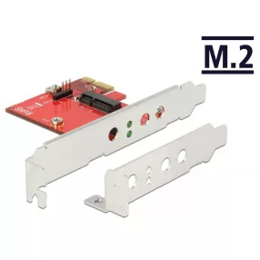   Delock PCI Express Kártya > 1 x belső M.2 Key E - alacsony profilú formatényező (DL-89889)