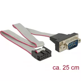   Delock RS-232 soros tus feju anya kábel - DB9 apa véggel1:1 elrendezés (DL-89900)
