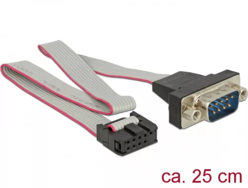 Delock RS-232 soros tus feju anya kábel - DB9 apa véggel1:1 elrendezés (DL-89900)