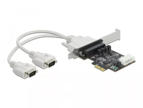 Delock PCI Express Kártya > 2 x soros RS-232 tápfeszültséggel 5 V / 12 V (DL-89909)