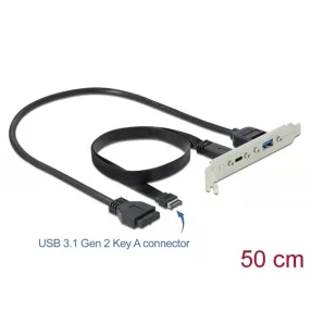   Delock Csatlakozó aljzat 1 x USB Type-C  és 1 x USB A-típusú porttal (DL-89934)
