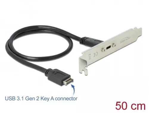 Delock Csatlakozó aljzat 1 x USB Type-C  porttal (DL-89936)