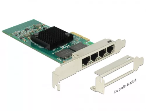Delock PCI Express Kártya > 4 x Gigabit LAN (DL-89946)