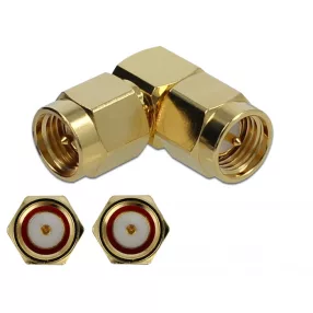 Delock Adapter SMA-dugó apa SMA-dugó 90  10 GHz (DL-89950)