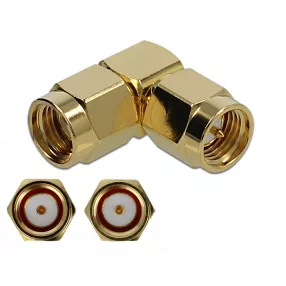   Delock Adapter SMA-dugó apa RP-SMA-dugó 90  10 GHz (DL-89951)