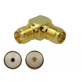   Delock Adapter, SMA csatlakozóhüvely apa RP-SMA csatlakozóhüvely 90  3 GHz (DL-89965)