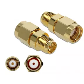   Delock Adapter RP-SMA-dugó apa RP-SMA csatlakozóhüvely 10 GHz (DL-89977)