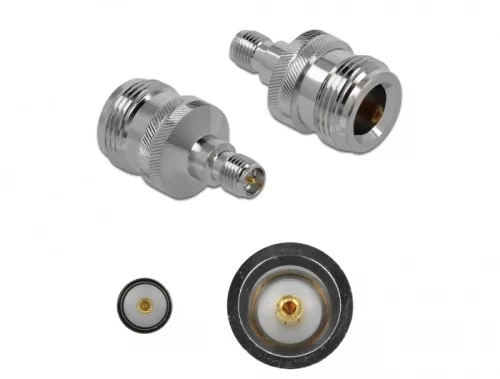 Delock Adapter N-hüvely apa RP-SMA-csatlakozóhüvely 10 GHz (DL-89987)