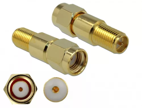 Delock Átalakító RP-SMA apa RP-SMA anya 3 GHz (DL-89993)