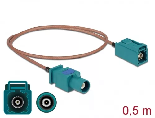 Delock Antennakábel FAKRA Z-dugó > FAKRA Z-hüvely RG-316 0,5 m (DL-90002)
