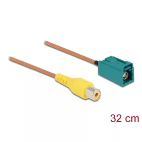   Delock Kábel FAKRA Z hüvely > RCA hüvely RG-179, 32 cm (DL-90008)