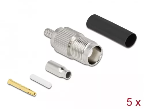Delock TNC Buchse RG-174 / RG-316 krimpelésére illeszkedő süllyesztő csővel (DL-90016)