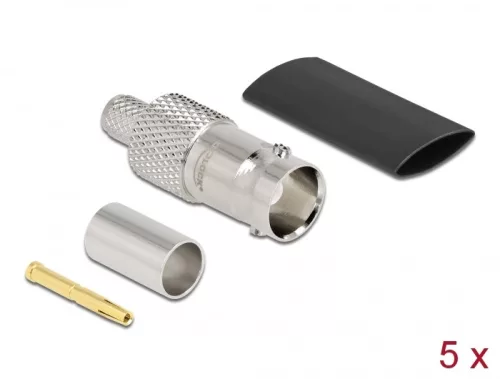 Delock BNC anya RG59 krimpelésére illeszkedő süllyesztő csővel (DL-90028)