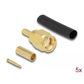   Delock SMA apa RG-174 / RG-316 krimpelésére illeszkedő süllyesztő csővel (DL-90034)