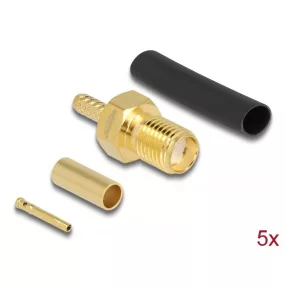   Delock SMA anya RG-174 / RG-316 krimpelésére illeszkedő süllyesztő csővel (DL-90037)