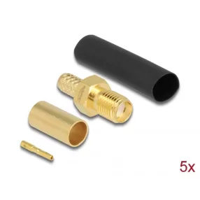   Delock SMA anya LMR200 krimpelésére illeszkedő süllyesztő csővel (DL-90038)