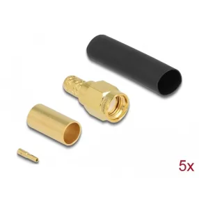   Delock RP-SMA apa LMR200 krimpelésére illeszkedő süllyesztő csővel (DL-90043)