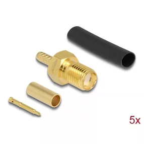   Delock RP-SMA anya RG-174 / RG-316 krimpelésére illeszkedő süllyesztő csővel (DL-90044)
