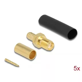   Delock RP-SMA anya LMR200 krimpelésére illeszkedő süllyesztő csővel (DL-90045)