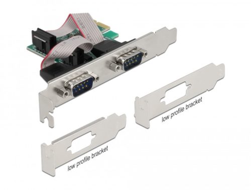 Delock PCI Express Kártya > 2 x RS-232 soros csatlakozó