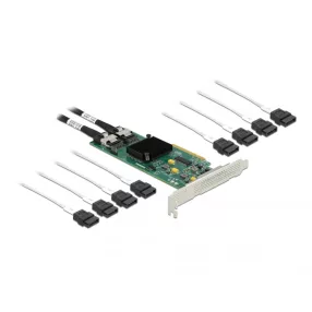   Delock 8 portos SATA PCI Express x8 Kártya kapcsolódó kábellel (DL-90061)