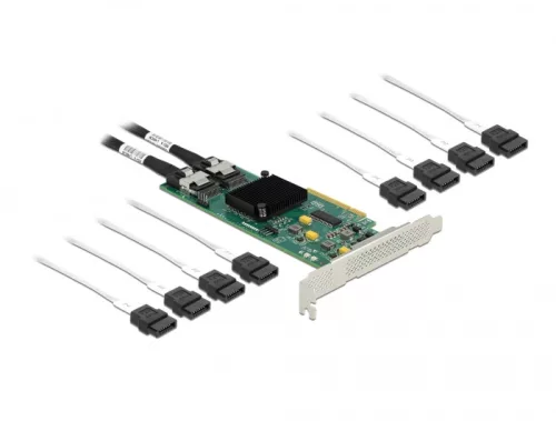Delock 8 portos SATA PCI Express x8 Kártya kapcsolódó kábellel (DL-90061)