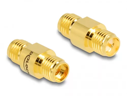 Delock Adapter, RP-SMA csatlakozóhüvely apa SMA csatlakozóhüvely (DL-90085)