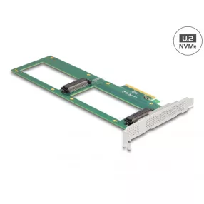   Delock PCI Express 4.0 x8 kártya - 2 x belső U.2 NVMe SFF-8639 - elágazás (DL-90091)