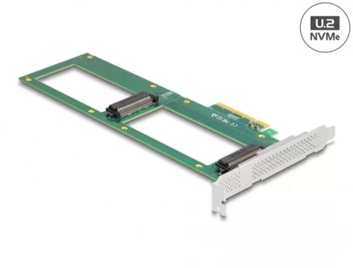 Delock PCI Express 4.0 x8 kártya - 2 x belső U.2 NVMe SFF-8639 - elágazás (DL-90091)