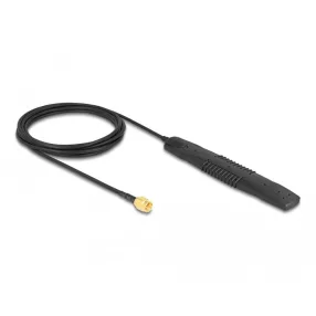   Delock 5G LTE, WLAN Antenna, SMA csatlakozódugó 2,5 dBi, irányítatlan, rögzített, fekete, öntapadós (DL-90101)
