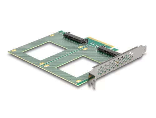 Delock PCI Express 4.0 x8 kártya - 2 x belső U.2 NVMe SFF-8639 - elágazás (H x Sz 144 x 122 mm) (DL-90162)