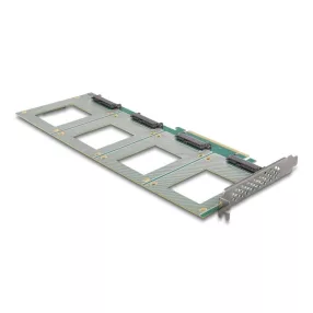   Delock PCI Express 4.0 x16 kártya - 4 x belső U.2 NVMe SFF-8639 - elágazás (H x Sz 288 x 122 mm) (DL-90169)