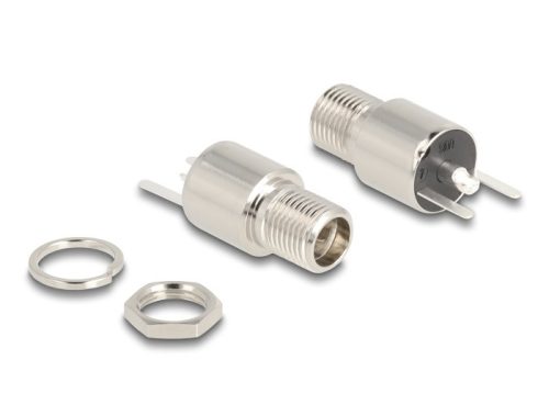 Delock DC csatlakozó anya 5,5 x 2,5 mm-es forrasztott foglalatfej verzióval - kerek 20 V / 9 A