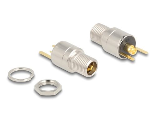 Delock DC csatlakozó anya 5,5 x 2,5 mm-es forrasztott foglalatfej verzióval - kerek 20 V / 15 A