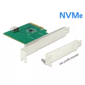   Delock PCI Express x4-kártya > 1 x belső OCuLink SFF-8612 - alacsony profilú formatényező (DL-90307)