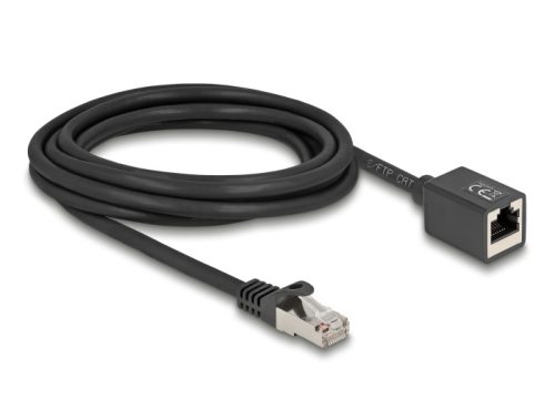 Delock Hálózat bővítő kábel RJ45 apa - RJ45 anya Cat.6A S/FTP 3 m fekete