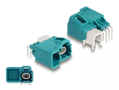 Delock HDMTD szimpla + Táptűs (Powerpin) apa hajlított PCB (DL-90328)