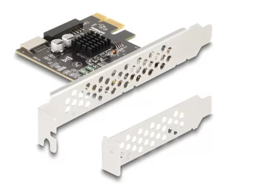 Delock PCI expressz x1 kártya - 1 x belső USB 5 Gbps Type-E Key A and 1 x 19 pin USB pin header male - alacsony profilú formatényező (DL-90344)