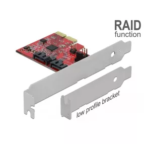   Delock 2 portos SATA PCI Express Kártya RAID 1-del - megismételve a meglévő adatokat (DL-90406)